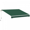 Outsunny 12' X 8' Retractable Awning Patio Awnings Sun Shade Shelter With Manual Crank Handle, Uv &