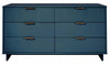 Granville Modern 55\" Dresser in Midnight Blue (6-Drawer)