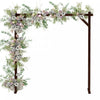 Outsunny 7ft Wedding Arch, Rectangular Wooden Arch For Ceremony, Dark Brown