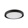 Dainolite Flynn Flush Mount 24w Sandy Black White Diffuser Lamp