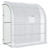 Outsunny 7' X 3' X 7' Outdoor Lean-to Walk-in Greenhouse, Plant Gardening Green House With Roll-up M