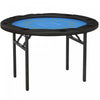 Soozier 47\" Foldable Poker Table 8 Player Blackjack Game Table, Black