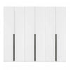 Lee Modern 3-Piece Wardrobe Closet in White Armoire