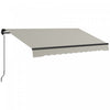 Outsunny 10' X 8' Patio Retractable Awning Sunshade Shelter, Light Grey