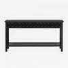 Oliver 60'' Fir Veneer Entryway Table with Honeycomb Design and Drawers, Black Sofa Table