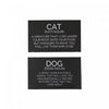 Canvas Wall Sign Dog/cat Noun 10 x 6 - Set of 2 Wall Decor