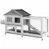 Pawhut 65\" Wooden Rabbit Hutch, Pet Playpen With Openable Roof, Bunny House Enclosure With Storage B