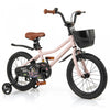 Costway 16" Kid's Bike With Training Wheels Adjustable Handlebar & Seat Handbrake Pink