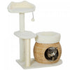 Pawhut 31\" Cat Tree, Cat Tower With Sisal Scratching Posts, Cat Condo, Cat Beds, Platform, Toy Ball,