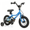 Costway 12" Kids Training Bike With Removable Training Wheels Pneumatic Tires Navy