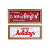 Framed Wood Sign With 3d Text English - Set of 2 Wall Decor
