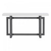 Ethan 59.1'' Triple Rectangle Design Painted Entryway Table with Pine Wood Legs,White Sofa Table
