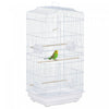 Pawhut 36\" Bird Cage For Finches, Canaries Budgies, Parrot Cage With Accessories Handle, White