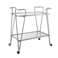 Silver Mid-Century Bar Cart