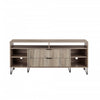 Dumbo Modern 63\" Fluted TV Stand in Rustic Gray