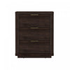 Evelyn Modern 20\" Nightstand in Brown (3-Drawer)