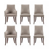 Connie Modern 6-Piece Dining Chair Set in Taupe