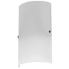 Dainolite Paza 1 Light Wall Sconce Satin Chrome Accents White Frosted Glass Lamp