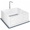 Pawhut Whelping Box For Dogs, Puppy Playpen With Retractable Light Stand, Waterproof Pad, Rail, Adju