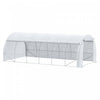 Outsunny Large Walk-in Greenhouse, 20'x10'x6' Tunnel Greenhouse With Zippered Door And 12 Roll-up Wi