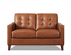 Hydeline Aiden Leather Loveseat - Brown