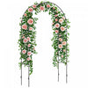 Outsunny 7.9ft Garden Arch Trellis, Metal Arch For Climbing Plants