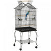 Pawhut Bird Cage 57 Inch Flight Cage For Cockatiel, Conure With Rolling Stand, Pull Out Tray, Storag