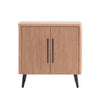 Jodie Mid-Century Modern 31\" Fluted Accent Cabinet in Maple