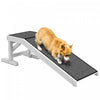 Pawhut Pet Ramp Bed Steps For Dogs Cats Non-slip Carpet Top Platform Pine Wood 49\"l X 16\"w X 14\"h Wh