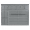 Eileen Space-saving Murphy Wall Bed With Cabinets, Queen Size - Grey
