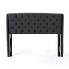 Hansen Upholstered Wingback Headboard With Button Tufting,king Size,black