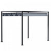 Outsunny 13' X 10' Patio Pergola With Retractable Canopy, Dark Grey