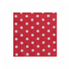 20 Pack 3 Ply Cocktail Napkin Red Polka Dot - Set of 6