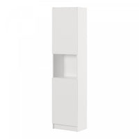 Liora 2-door Narrow Bookcase - Pure White