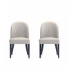 Hillman Modern Wood Upholstered Dining Chair in Light Gray - Set of 2