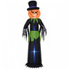 Outsunny 8ft Halloween Inflatable Pumpkin Ghost In A Hat With LED Display