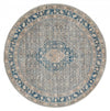 Lucia Traditional 5'0\" x 5'0\" Area Rug in Blue Indoor Area Rug