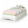 Tiara Twin Mates Bed With 3 Drawers - Pure White