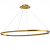 Dainolite Circulo Horizontal Chandelier 63w Aged Brass Finish White Silicone Diffuser Lamp