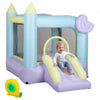 Qaba Inflatable Bounce House With 370w Blower, Bouncy Castle With Slide, Outdoor Indoor Party Wedding Playhouse Bouncer For Kids Ages 3-8, 98" X 65" X 79"