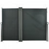 Outsunny Double Retractable Side Awning 236\" X 71\" Patio Screen Grey