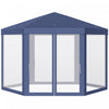 Outsunny Φ13' Hexagon Party Tent Patio Gazebo Outdoor Activity Event Canopy Quick Sun Shelter Pavili