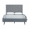 Crosby Modern Upholstered Velvet Full Bed in Gray