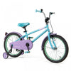 Costway 18" Kids Bike With Adjustable Saddle Handlebar Removable Training Wheels Handbrake Blue