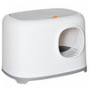 Pawhut Cat Litter Box, Open Top Kitty Litter Pan With Anti-sand Tunnel, Scoop, Odor Control & Easy T