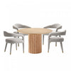 Aspen and Hathaway Modern Industry Chic 5-Piece Dining Set in Gold Dust and Natural