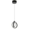 Dainolite Parson LED Pendant 14w Matte Black Finish White Silicone Diffuser Lamp