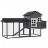 Pawhut 84\" Chicken Coop Wooden Hen House Rabbit Hutch Poultry Cage Pen Outdoor Backyard With Nesting