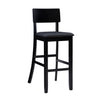 Torino Faux Leather Contemporary Barstool - Black