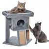 Pawhut Cat Tree, Small Cat Tower With Perch, Scratching Post, Cat Condo, Toy Ball For Kitty, Indoor